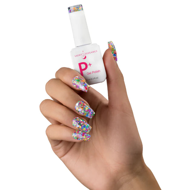 Light Elegance P+ Soak-Off Glitter Gel Polish 10 ml (Everyone's A Critic)