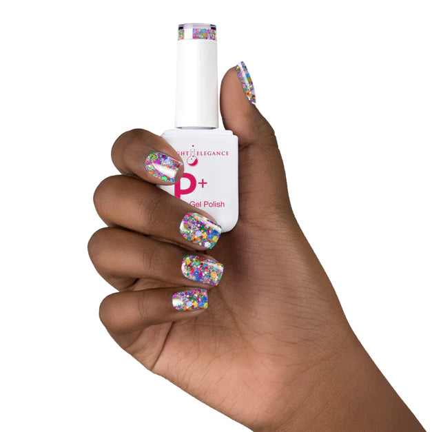 Light Elegance P+ Soak-Off Glitter Gel Polish 10 ml (Everyone's A Critic)