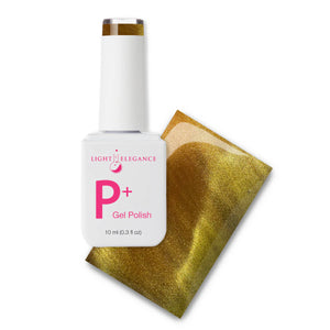 Light Elegance P+ Soak-Off Glitter Gel Polish 10 ml (Golden Kitty)