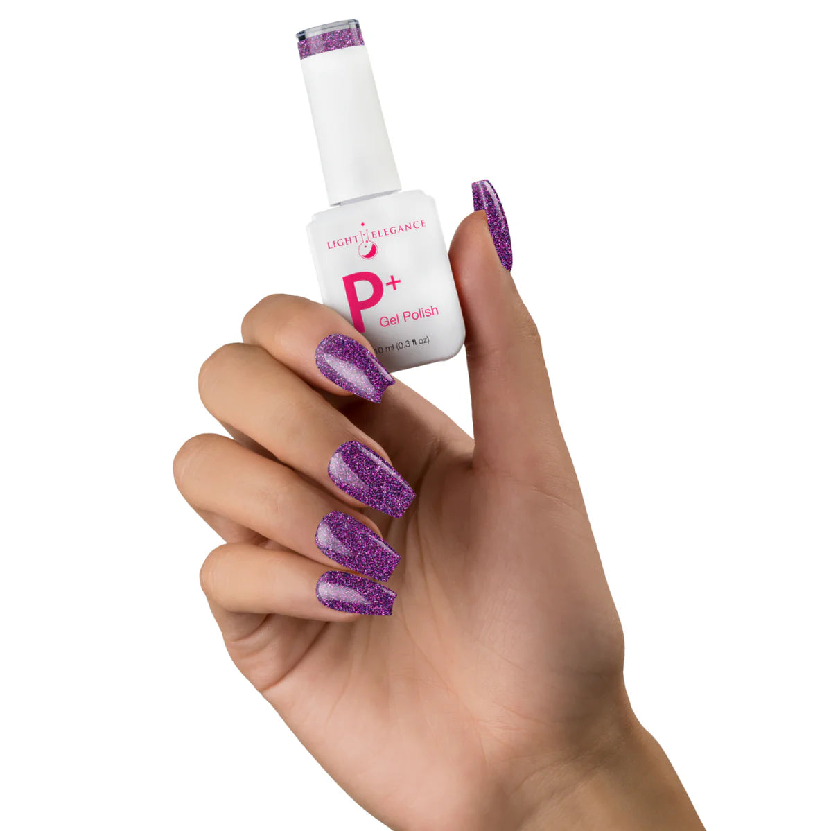 Light Elegance P+ Soak-Off Glitter Gel Polish 10 ml (Intoxicating)