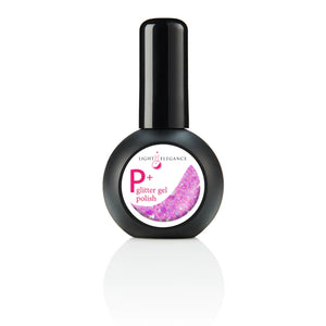 Light Elegance P+ Soak Off Glitter Gel Polish 15 ml (Pixie Purple) - SAVE 40%*