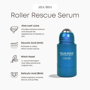 Bushbalm Roller Rescue Soothing Serum + AHA/BHA (50 ml)