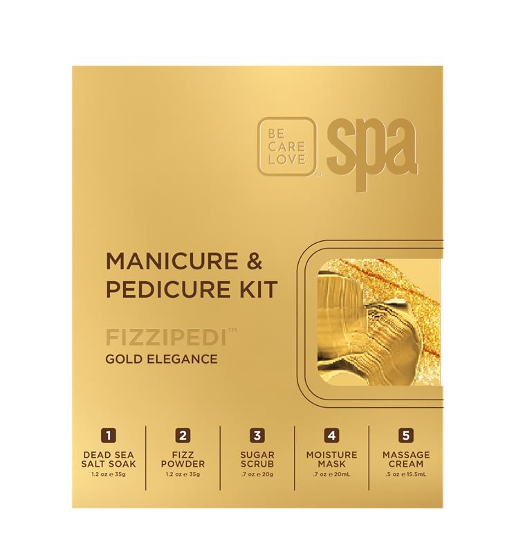 BCL FIZZIPEDI Gold Elegance Mani-Pedi 5-Step Kit