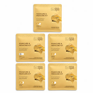 BCL FIZZIPEDI Gold Elegance Mani-Pedi 5-Step Kit