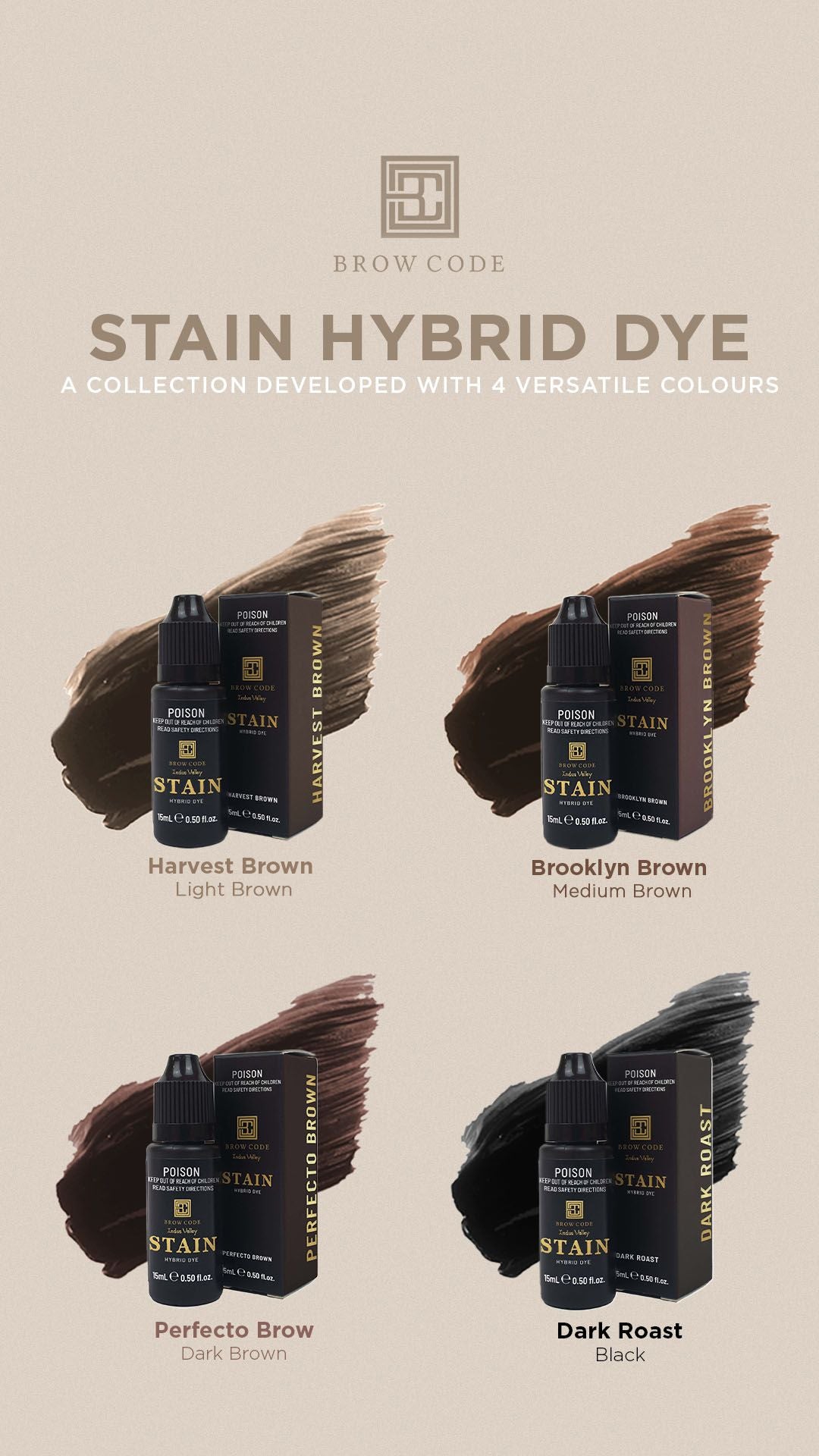 Brow Code Stain Hybrid Dye 15 ml (Baby Blonde)