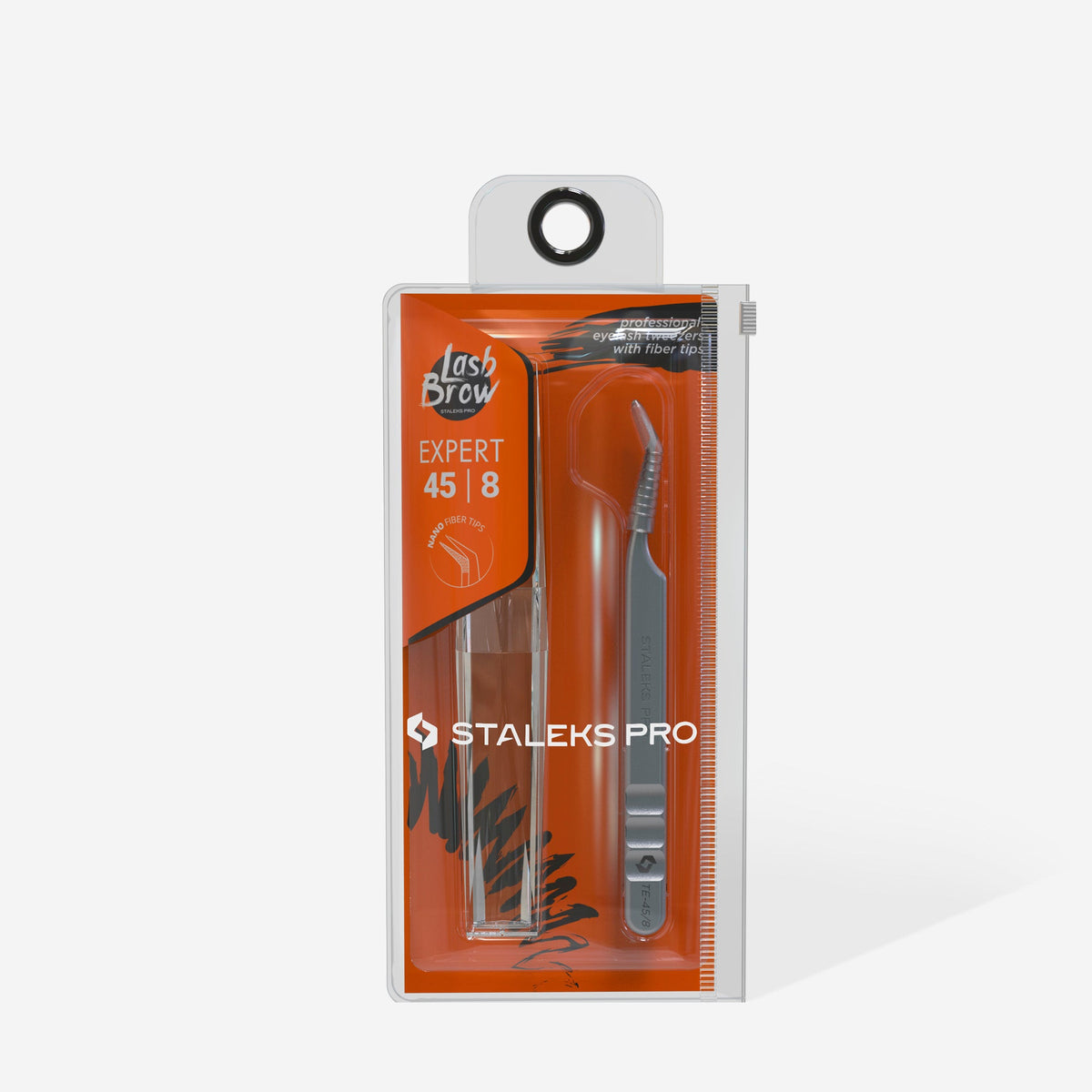 Staleks Lash Extension Tweezer - Fiber Tip Mini L-Shaped - Expert 45 | 8