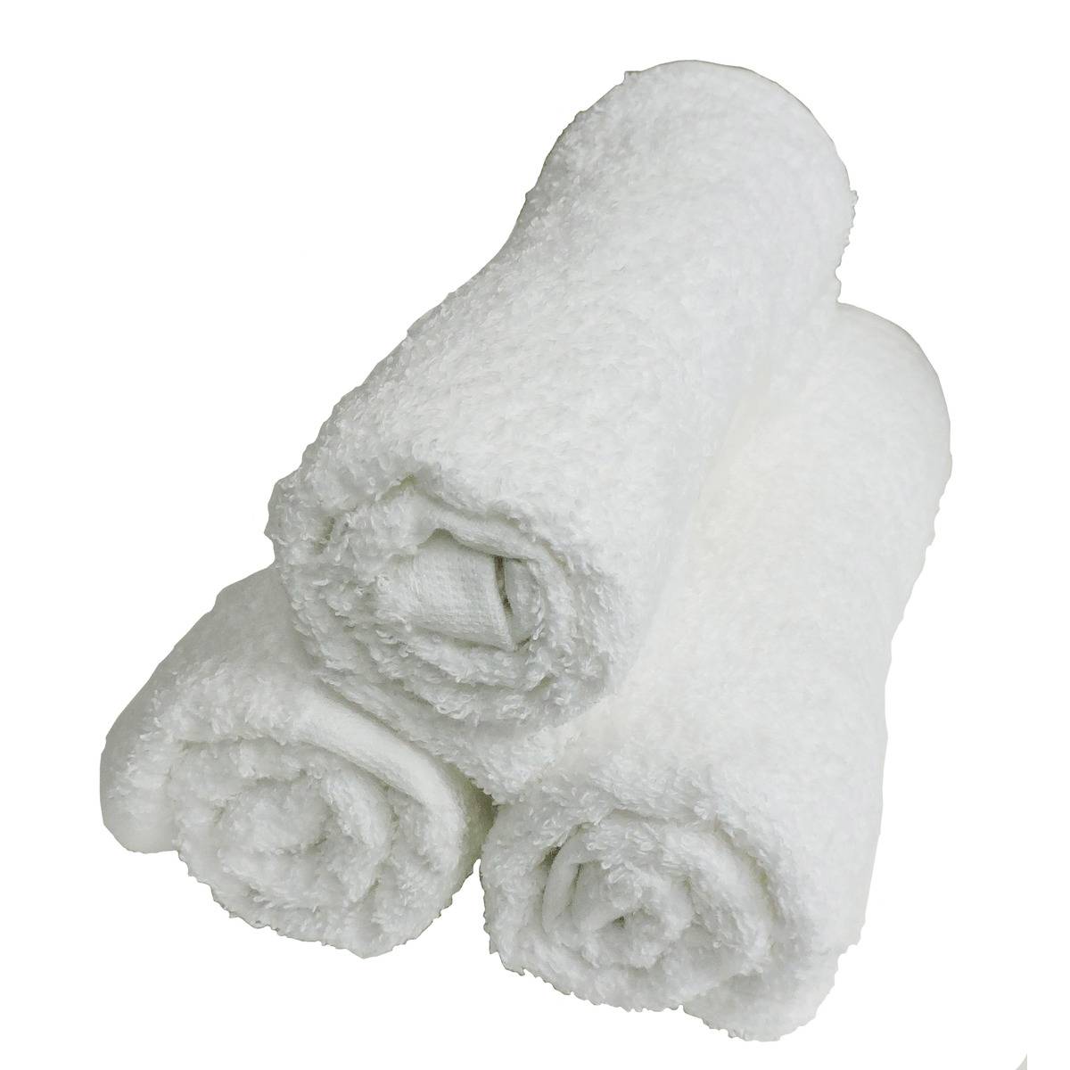 Silver Facial Towels - White (12 pcs)