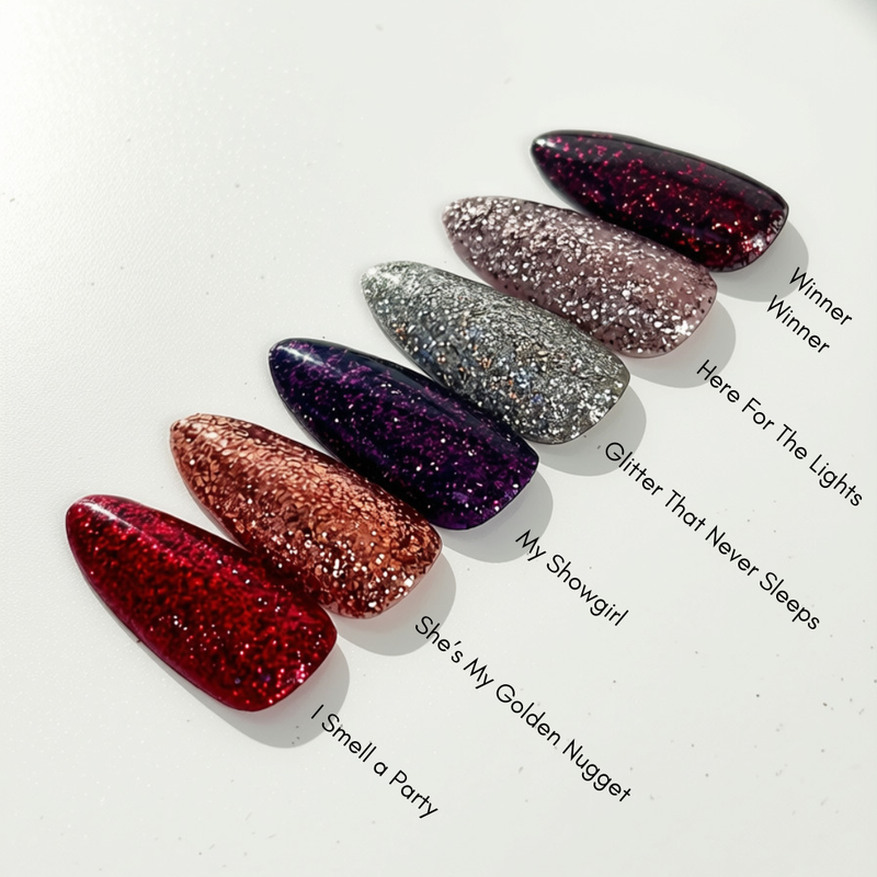 Light Elegance Fall/Winter 2026 P+ Soak-Off Glitter Gel Polish Collection (Viva Las Vegas!)