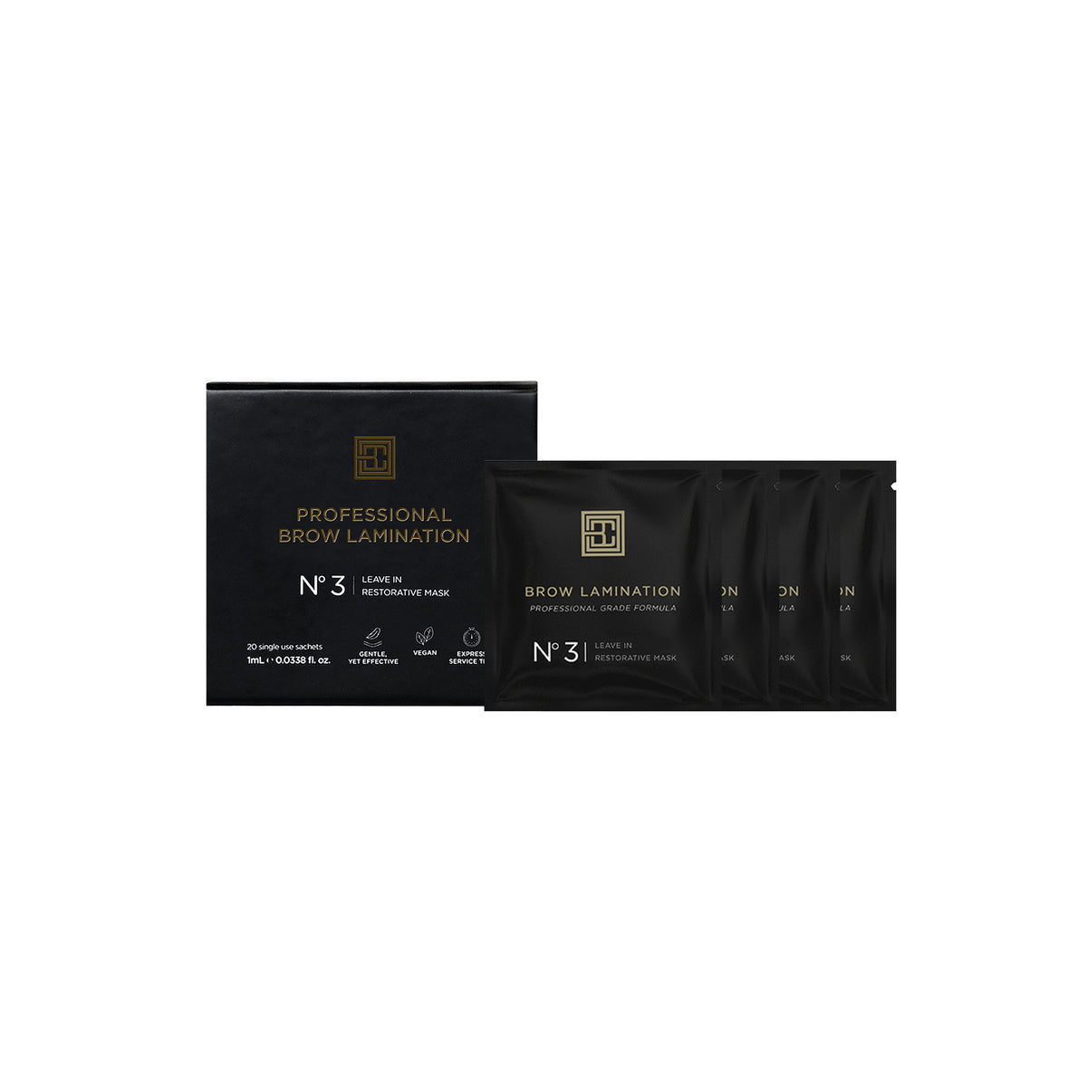 Brow Code Lamination Kit Single serve (3 x 1ml Sachets)