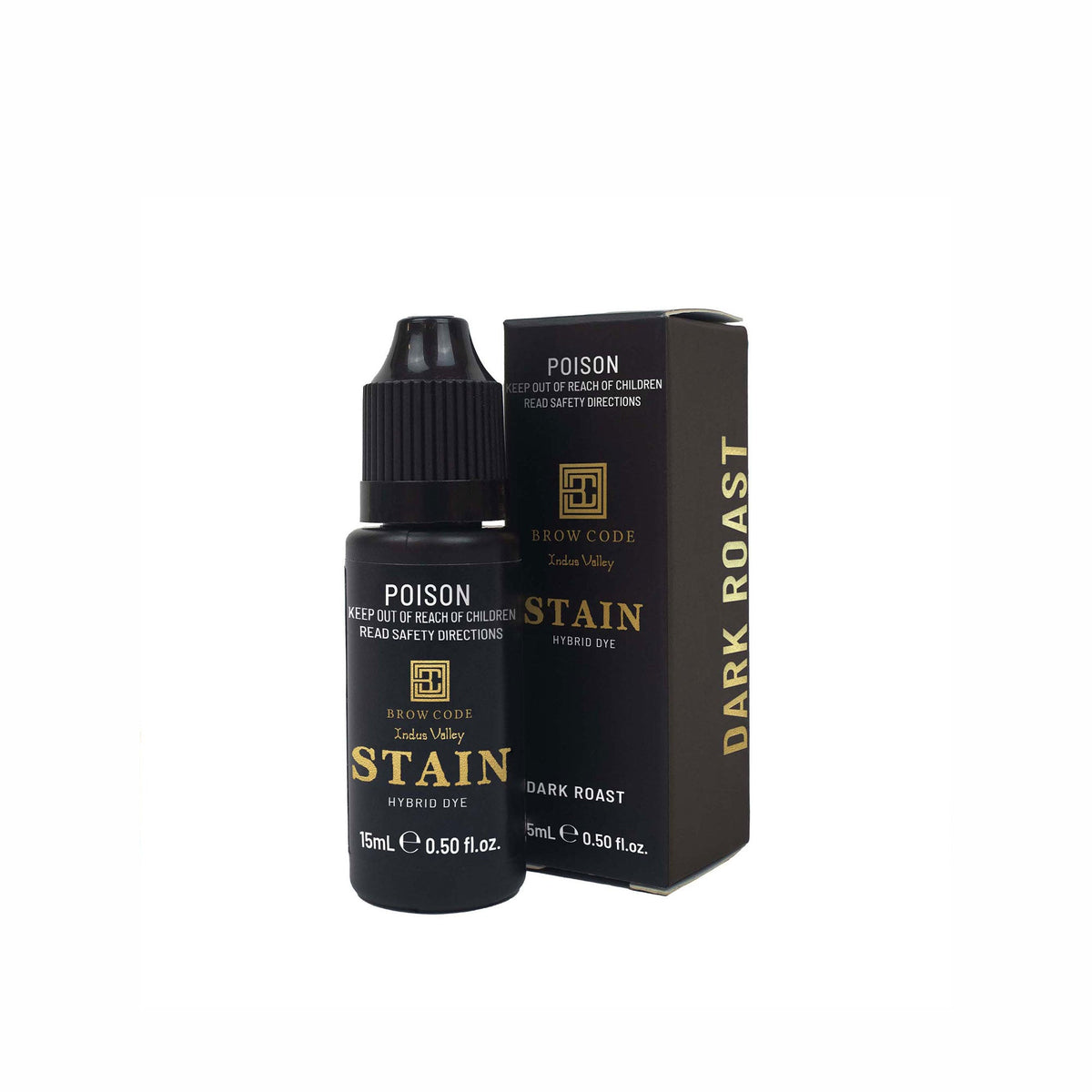 Brow Code Stain Hybrid Dye 15 ml (Dark Roast - Black)