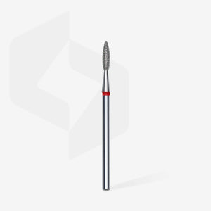 Staleks Pro Diamond Drill Bit - Red Pointed Flame 2.1/8 mm (Fine)