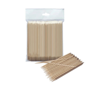 Staleks Medium Orange Wood Sticks - (100 pcs)