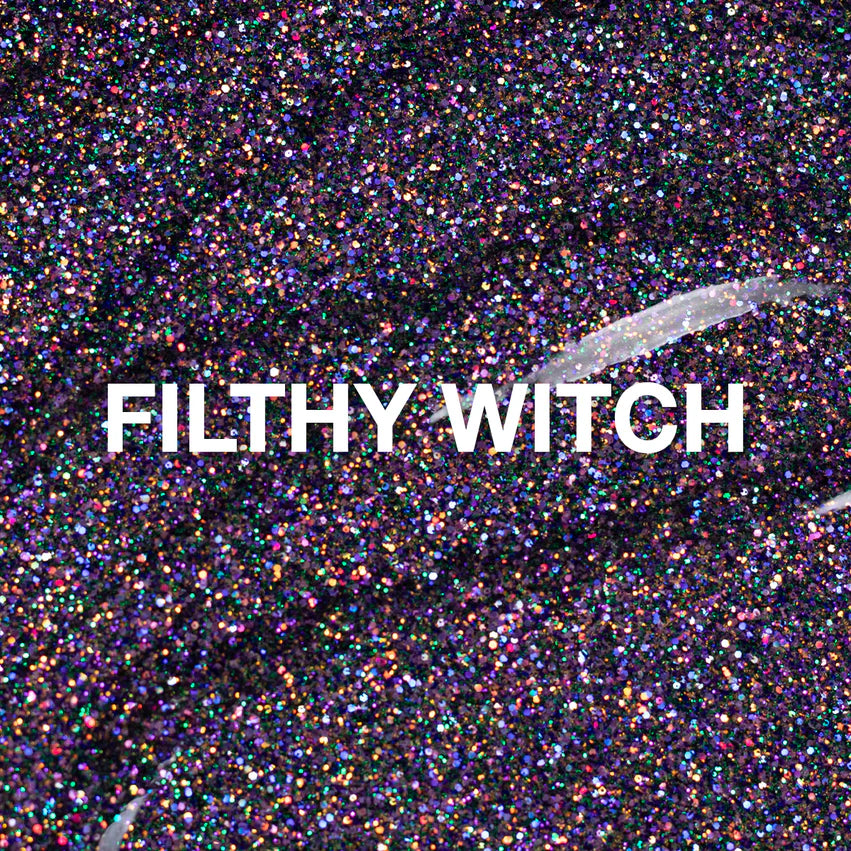 Light Elegance P+ Soak-Off Glitter Gel Polish 10 ml (Filthy Witch) - Halloween Edition - SAVE 20%*