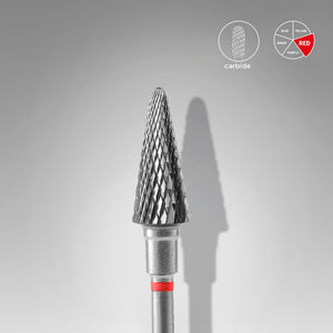 Staleks Pro Carbide Drill Bit - Red Cone 6/14 mm (Fine Crosscut)