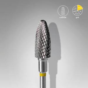 Staleks Pro Carbide Drill Bit - Yellow Corn 6/14 mm (Superfine Crosscut)
