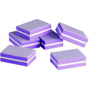 DL Mini Nail Buffer Block - Purple 80/80 Grit (24 pcs)