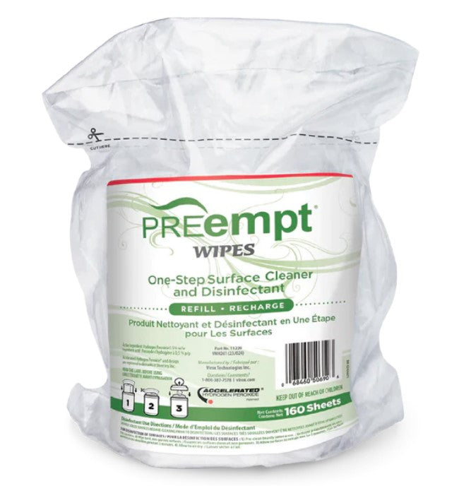 PREempt RTU Wipes (Refill) (160 Sheets)