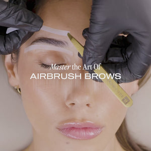 Brow Code Professional Stain Pure Brow Dye Kit (With Airbrush Machine, Stencils, and Liquid Developer)
