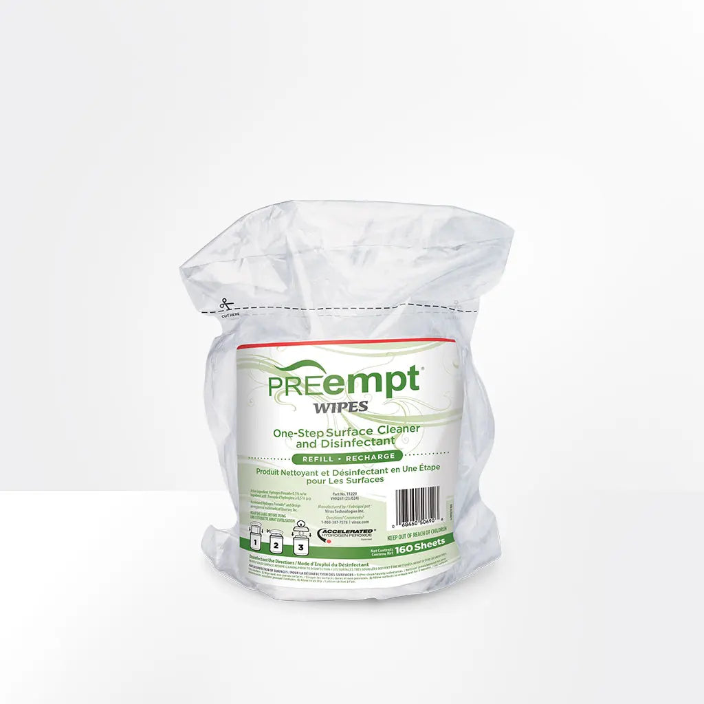 PREempt RTU Wipes (Refill) (160 Sheets)
