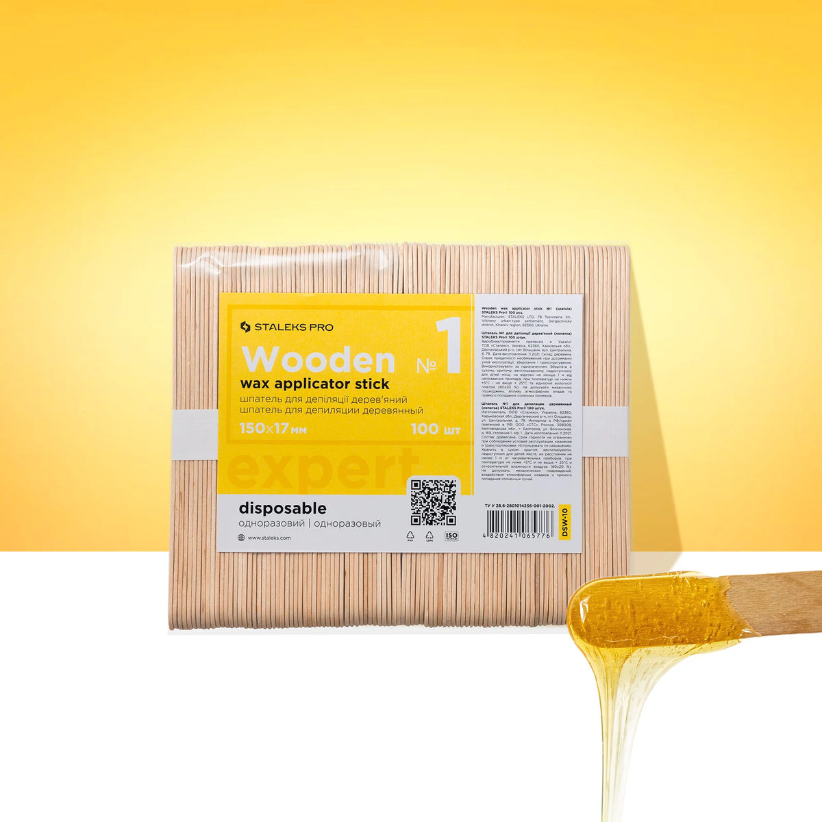 Staleks Wooden Wax Applicator Sticks 100 pcs (Large)