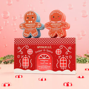 Spongellé Holiday Sugar & Spice Gift Set (Gingerbread & Candy Cane)