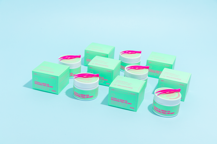 Buff Experts Glycolic &amp; Green Tea 3-in-1 Exfoliating Pads for Body