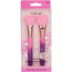 Cala Silicone Facial Mask Brushes - Pink/Purple (2 pcs)