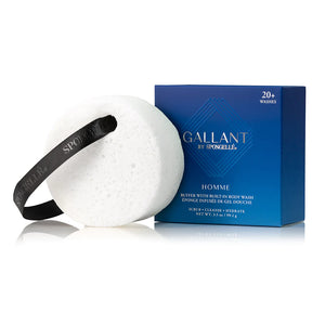 Tampon infusé de nettoyant pour le corps Spongellé pour hommes - Collection Homme (Gallant)