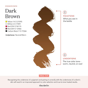 Tina Davies I ❤️ INK Pigment pour sourcils 15 ml (brun foncé)