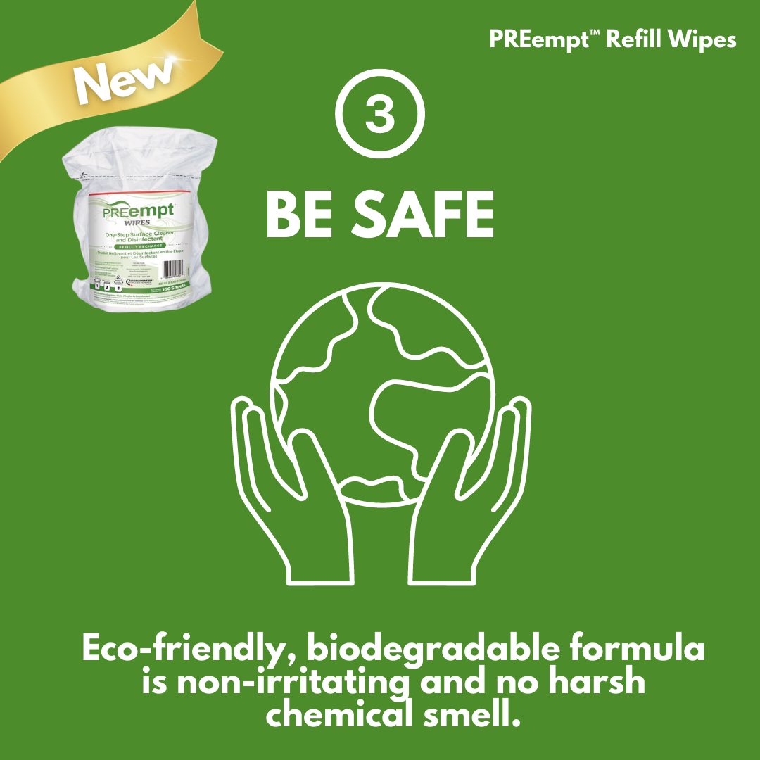 PREempt RTU Wipes (Refill) (160 Sheets)
