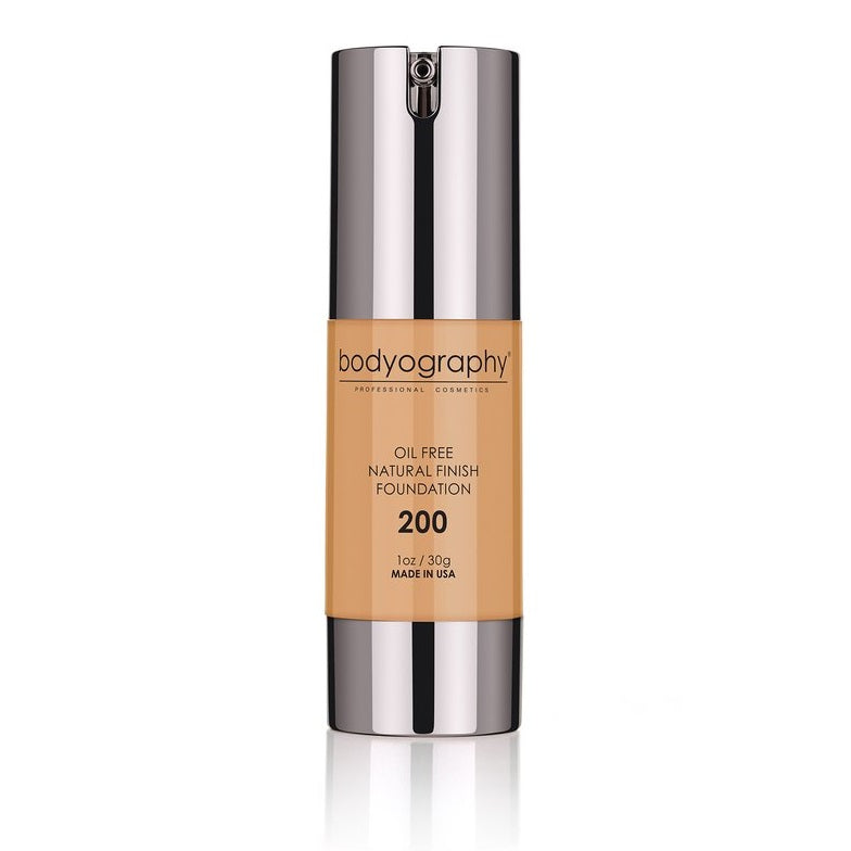 Bodyography Natural Finish Liquid Foundation (#200 Med/Dark Warm) - SAVE 20%*