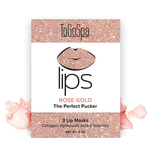 ToGoSpa - Rose Gold Lips 3pk