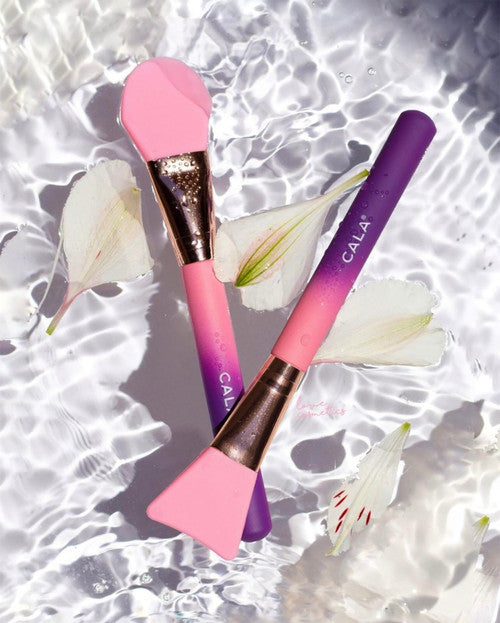 Cala Silicone Facial Mask Brushes - Pink/Purple (2 pcs)*
