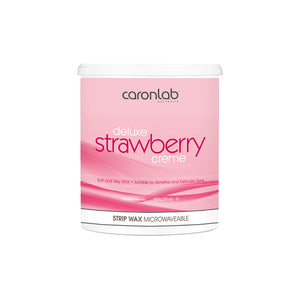 Caronlab Deluxe Strawberry Crème Strip Wax - Boîte micro-ondable (800 ml)