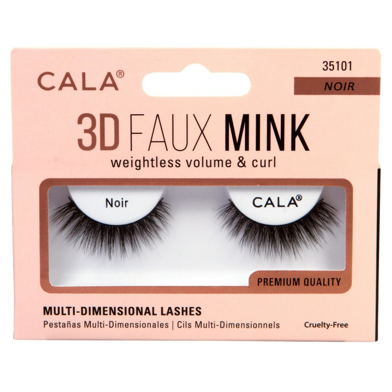 Cala 3D Faux Mink Strip Lashes Noir Beauty Depot