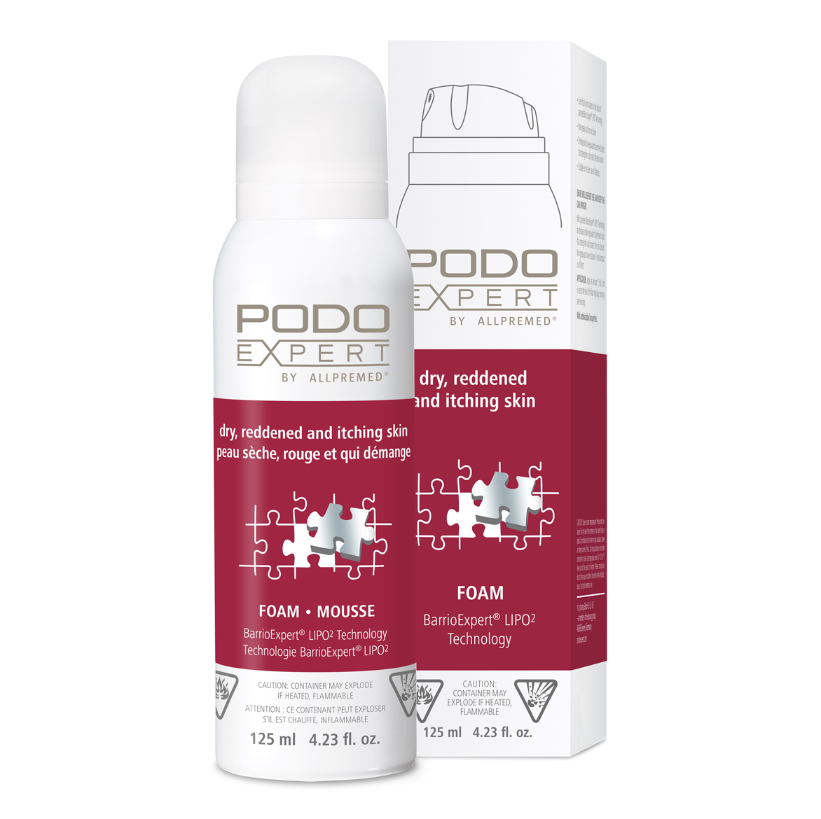 PodoExpert Dry, Reddened, and Itching Skin Foam (125 ml)