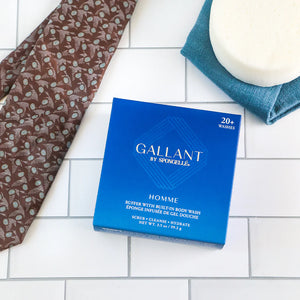 Tampon infusé de nettoyant pour le corps Spongellé pour hommes - Collection Homme (Gallant)