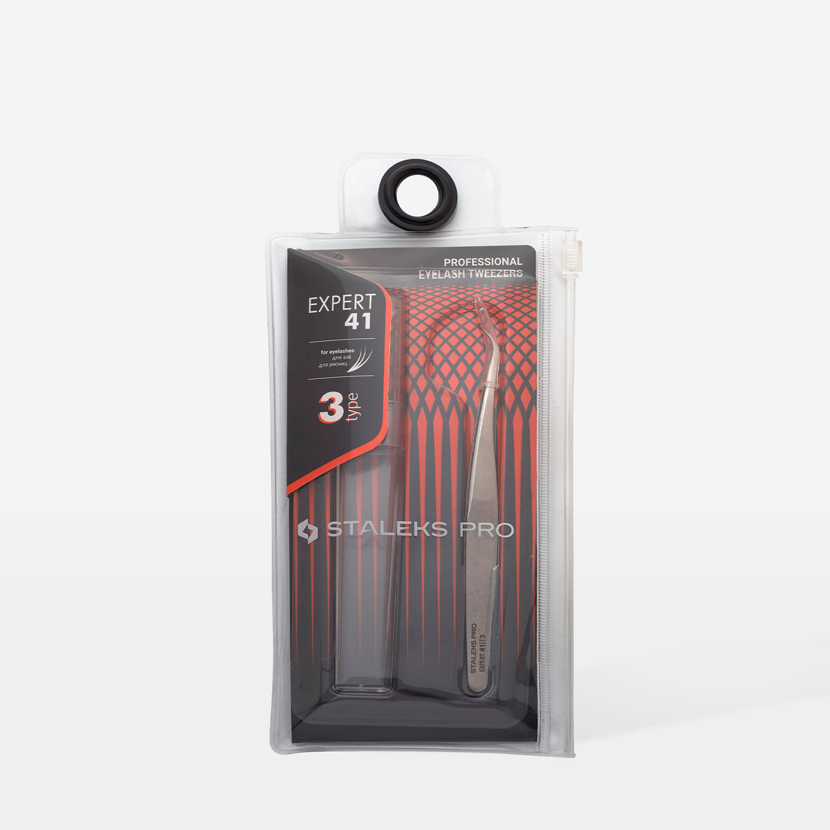 Pince à épiler pour extensions de cils Staleks Pro - Courbée - Expert 41 | 3