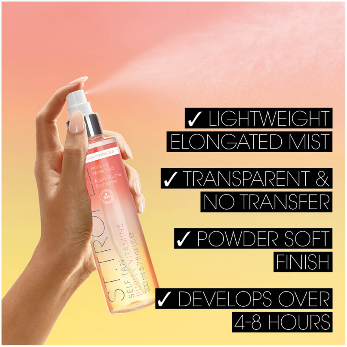 St. Tropez Self Tan Purity Vitamins Bronzing Water Body Mist (200 ml)