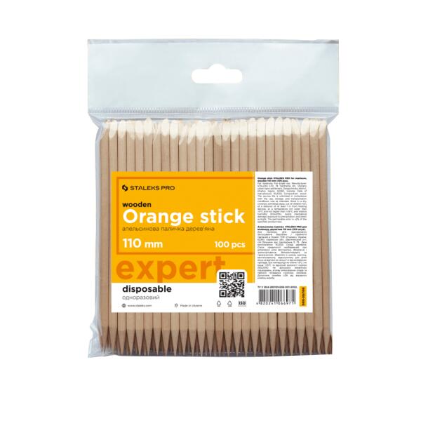 Staleks Petite Orange Wood Sticks - (100 pcs)