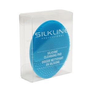 Tampon nettoyant en silicone Silkline (bleu/rose)