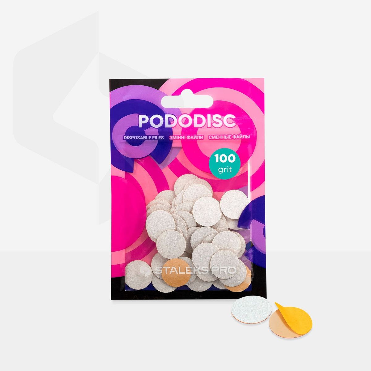 Staleks PODODISC 15mm Refill Pads 50 pcs (100 Grit - White)